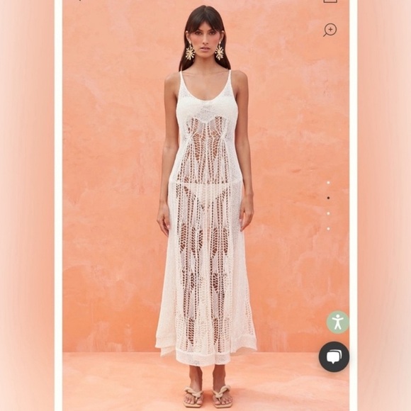Cult Gaia Vickie Crochet Sun Dress coverup size small NEW - Picture 1 of 8